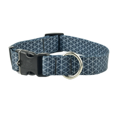Industrial Geometric Black Dog Collar