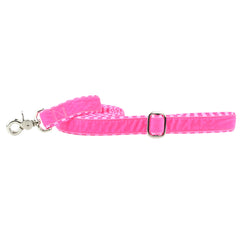 Pink Stripes Velvet Dog Leash (1″ Only)