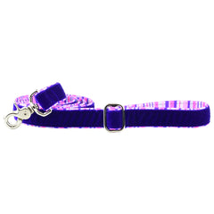 Purple Stripes Velvet Essential Dog Collar (1″ Only)
