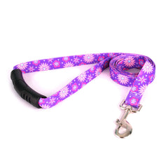 Purple Flowers EZ-grip Dog Leash