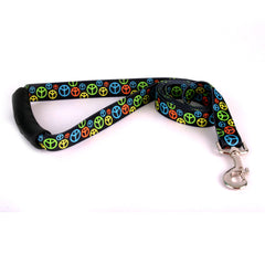 Neon Peace Signs EZ-grip Dog Leash