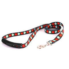 Red Argyle EZ-grip Dog Leash