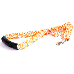 Island Floral Orange EZ-grip Dog Leash