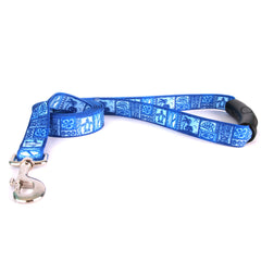 Flaming Tiki Blue EZ-grip Dog Leash