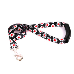 Black Daisy EZ-grip Dog Leash