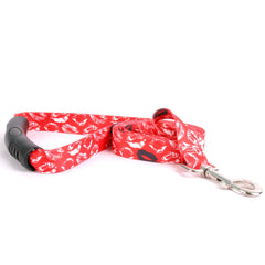 Kisses Red EZ-grip Dog Leash