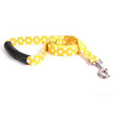 Lemon Polka Dot EZ-grip Dog Leash