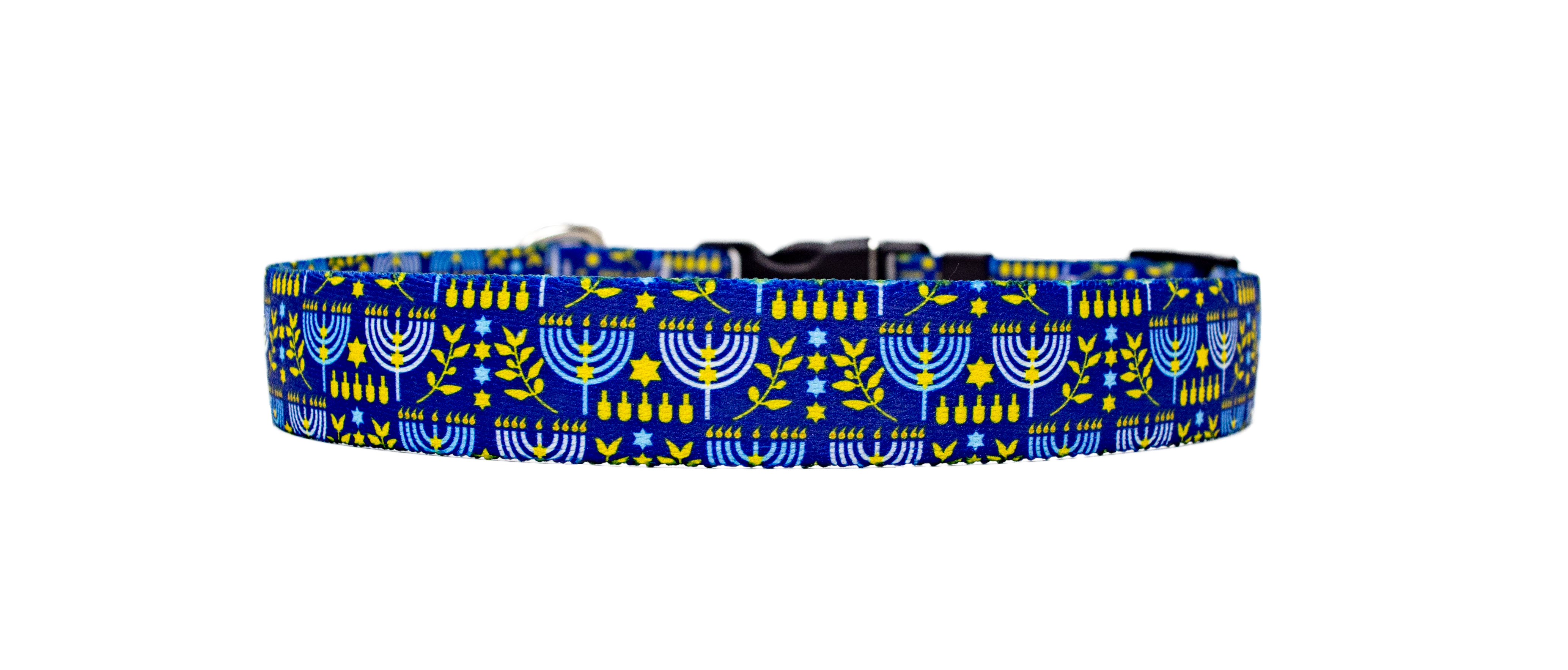 Bright Menorahs Dog Collar