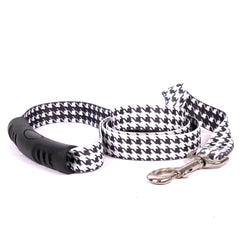 Houndstooth White and Black EZ-grip Dog Leash