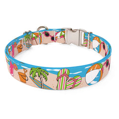 Beach Party Sterling Premium Dog Collar