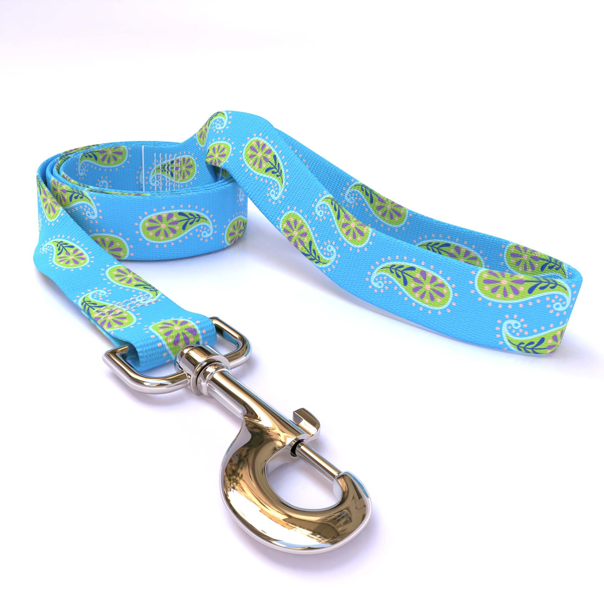 Blue Paisley Dog Leash