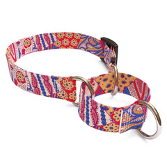 Matching Bohemian Patchwork Dog Collar and Leash