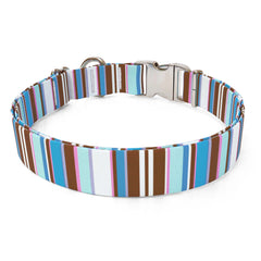 Brown Stripes Sterling Premium Dog Collar