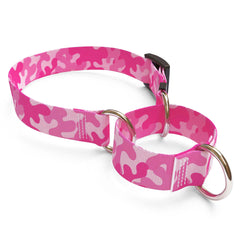Camo Pink Martingale Dog Collar