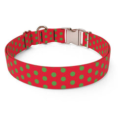 Christmas Polka Dot Sterling Premium Dog Collar
