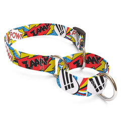Comic Print Martingale Dog Collar