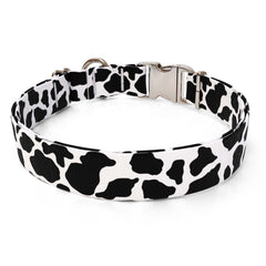 Cow Print Sterling Premium Dog Collar