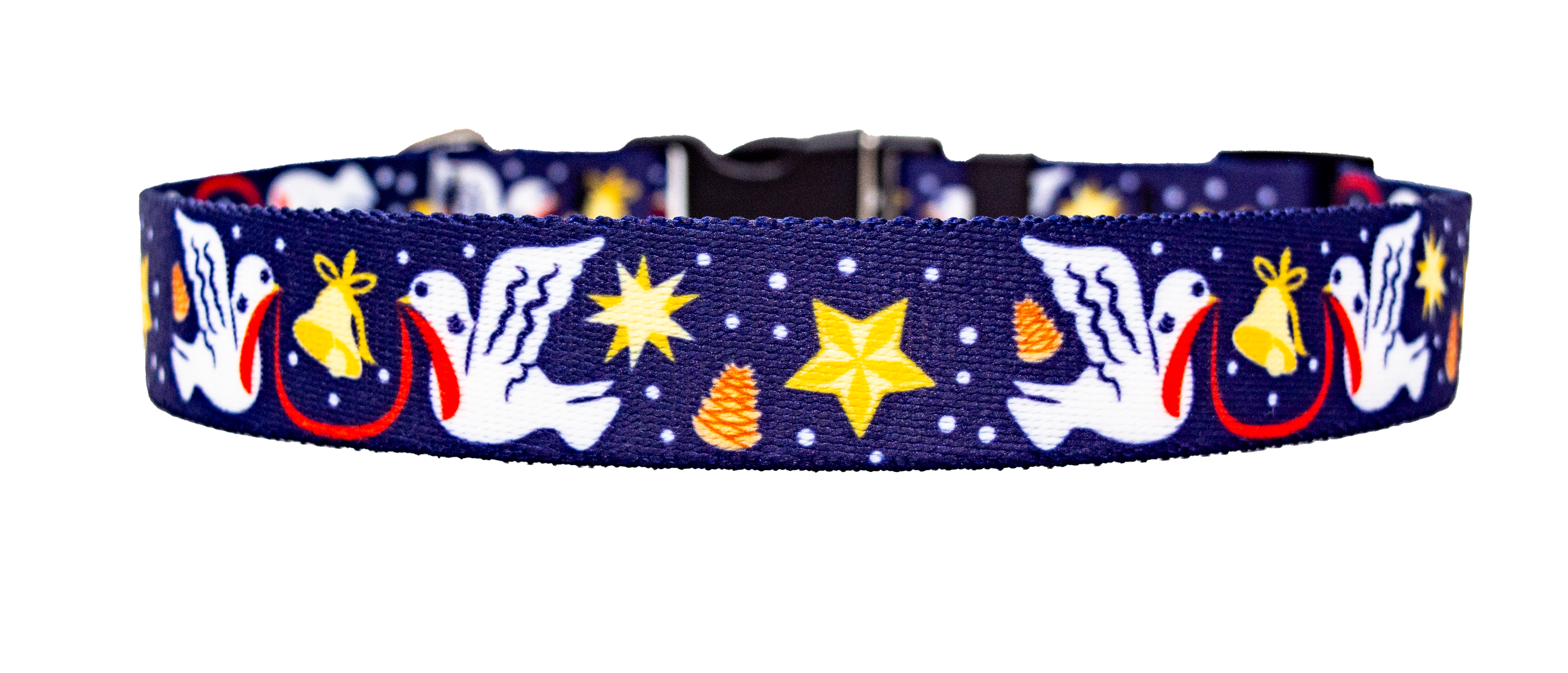 Christmas Doves Dog Collar