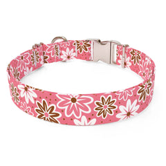Daisy Chain Pink Sterling Premium Dog Collar
