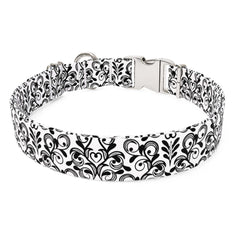 Damask Sterling Premium Dog Collar