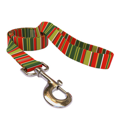 Holiday Stripes Dog Leash