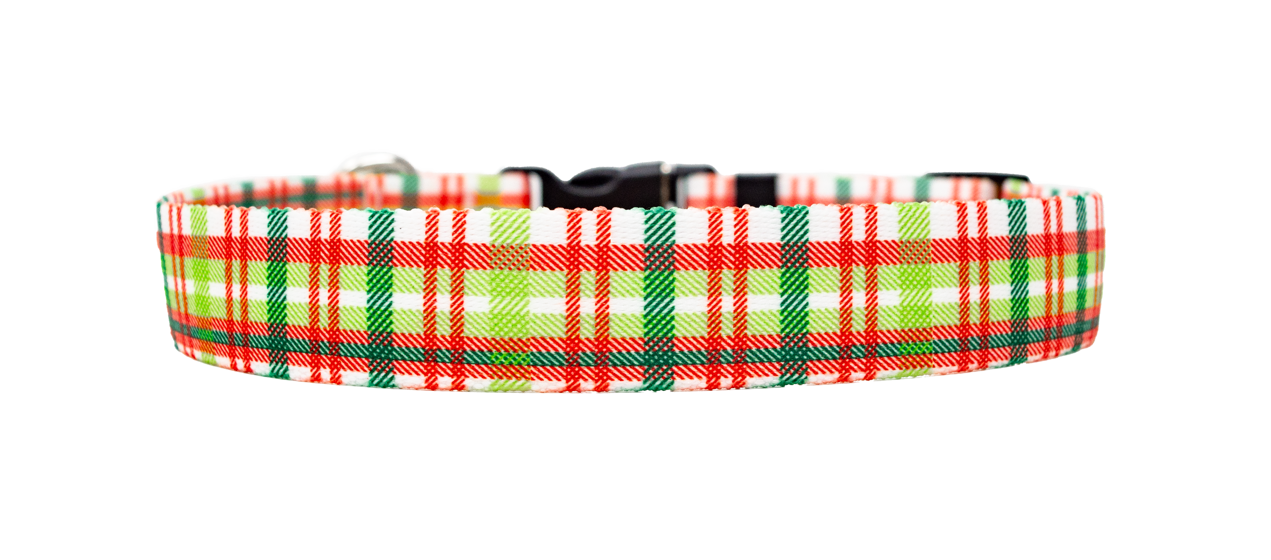Light Christmas Plaid Dog Collar