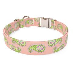 Melon Paisley Sterling Premium Dog Collar