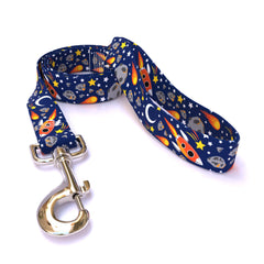 Outer Space Blue Dog Leash