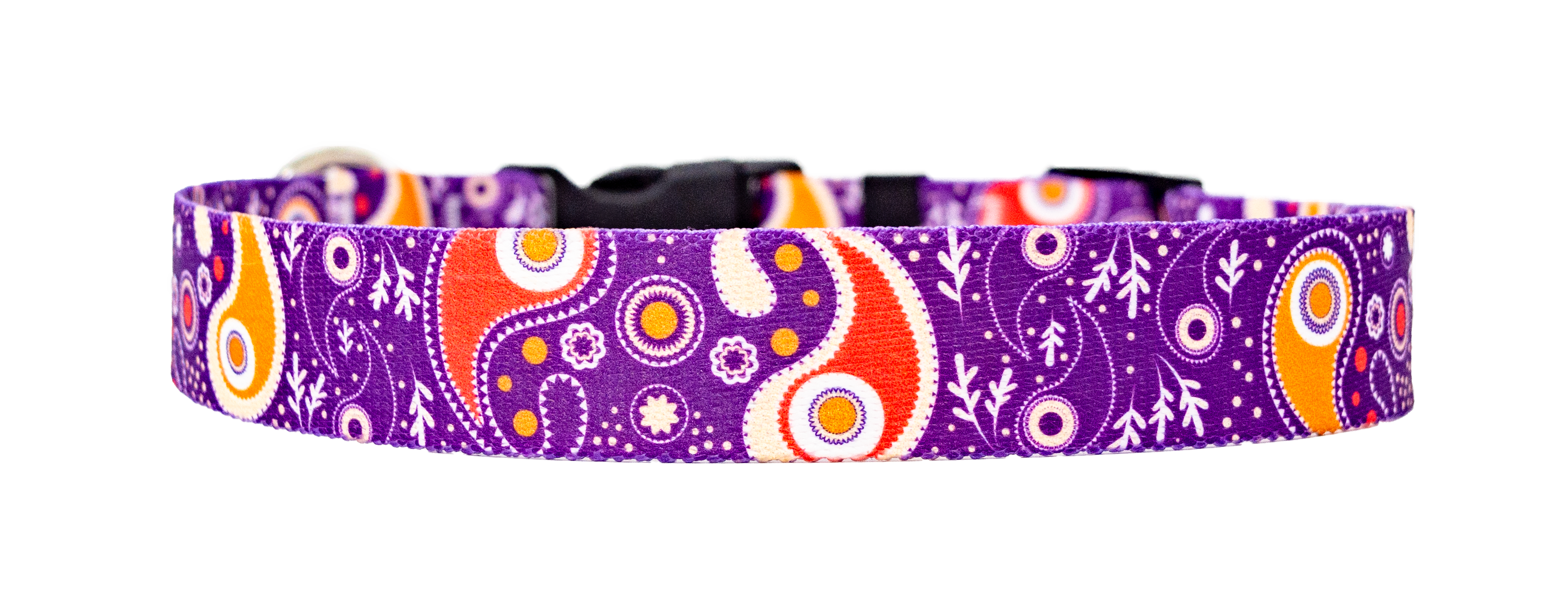 Pastel Retro Paisley Dog Collar