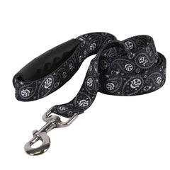 Paisley Skulls Black EZ-grip Dog Leash
