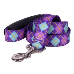 Argyle Purple EZ-grip Dog Leash