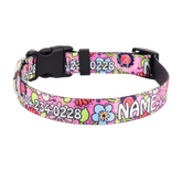 Personalized Petal Party Pink Dog Collar