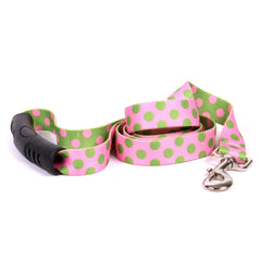 Pink and Green Polka Dot EZ-grip Dog Leash