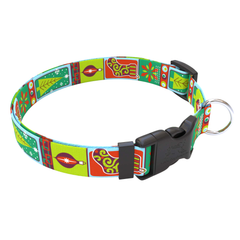 Retro Christmas Dog Collar
