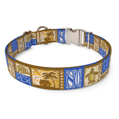 Tiki Print Sterling Premium Dog Collar