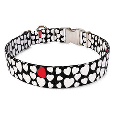 White Hearts Sterling Premium Dog Collar