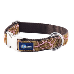 Wild Spots Pink Velvet Essential Dog Collar