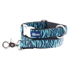 Wild Stripes Blue Velvet Essential Dog Collar