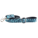 Wild Stripes Blue Velvet Dog Leash