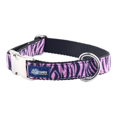 Wild Stripes Pink Velvet Essential Dog Collar