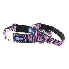 Wild Stripes Pink Velvet Essential Dog Collar