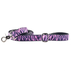 Wild Stripes Pink Velvet Dog Leash
