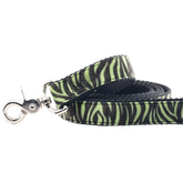 Wild Stripes Green Velvet Dog Leash