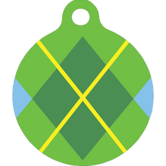 Lime Argyle HD Dog ID Tag