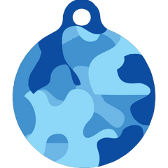 Camo Blue HD Dog ID Tag