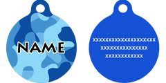 Camo Blue HD Dog ID Tag