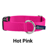 5/8" and 1" Hot Pink Nylon Buckle Dog Collar
