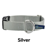 5/8" and 1" Silver Nylon Buckle Dog Collar