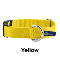 5/8" and 1" Yellow Nylon Buckle Dog Collar
