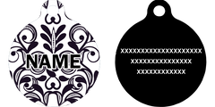 Damask HD Dog ID Tag